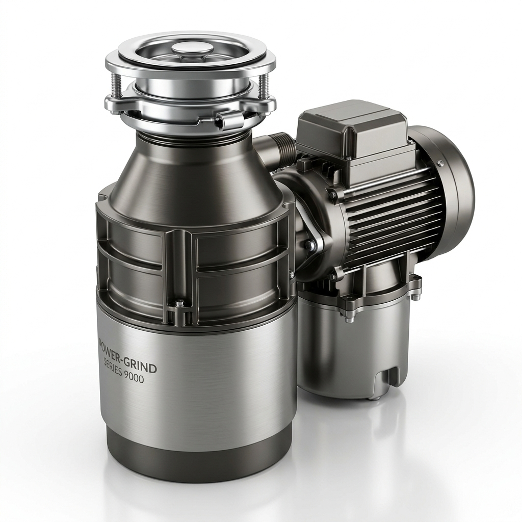 Stainless steel under-sink garbage disposal