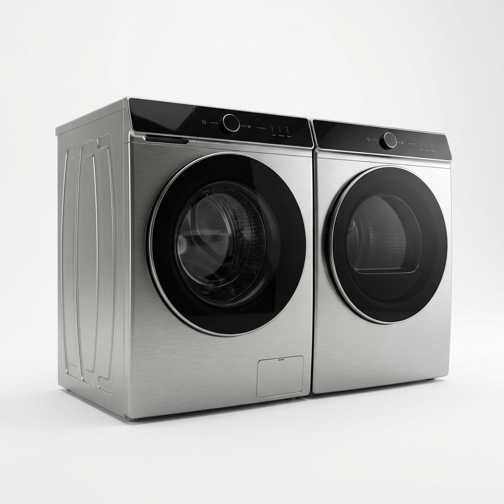 Modern washing machine and dryer set